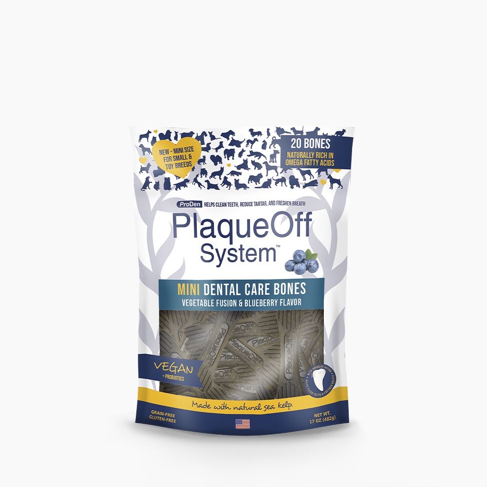 ProDen PlaqueOff - Mini Blueberry &amp; Vegetable Fusion Dental Bones 12 oz.