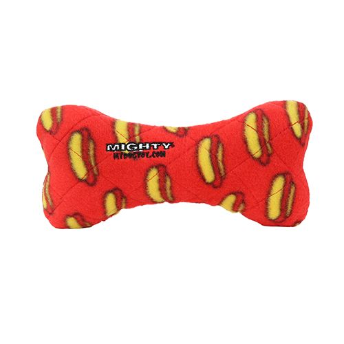 VIP Tuffy - Mighty Bone Medium Red Soft Dog Toy