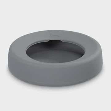 Messy Mutts - DOG SILICONE NON-SPILL BOWL  5.25 CUP, color: Grey