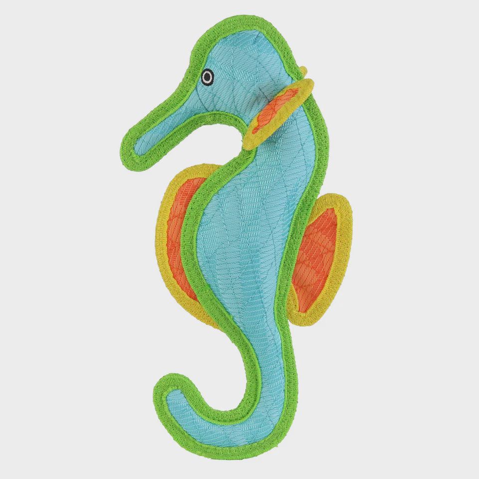Tuffy - Duraforce - Blue Seahorse Dog Toy