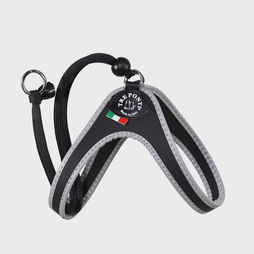 Tre Ponti - Easy Fit Strap Harness, Colour: Black, Size: Size 1.0