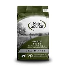 NutriSource - Grain-Free Small Bites Woodlands Boar, Turkey, Menhaden Fish Dog Food, Size: 4lb