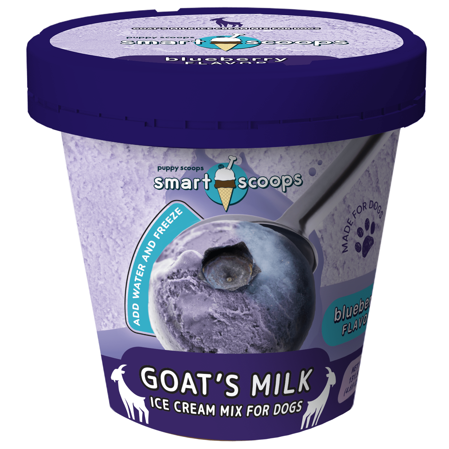 Hoggin' Dogs - Smart Scoops Blueberry Goat Milk Ice Cream Mix 4.65 oz.