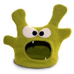 Karma Cat Felt Cat Cave - Monster Green