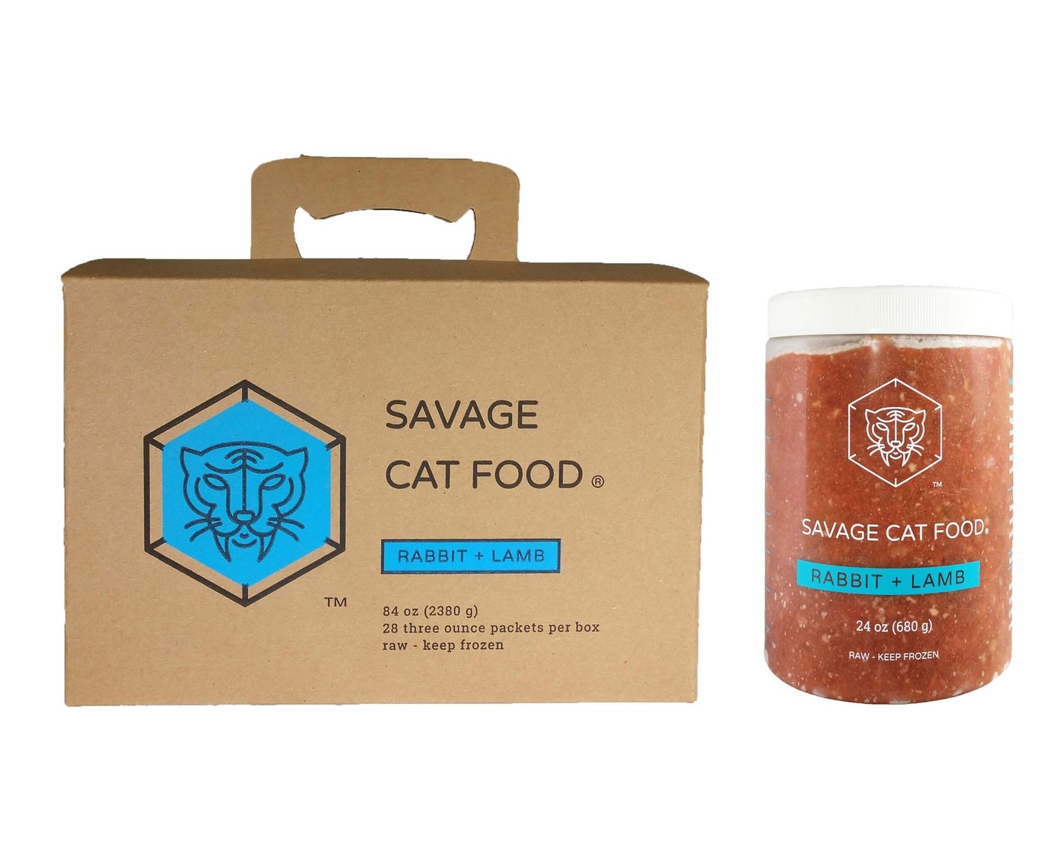 Savage Cat - Rabbit + Lamb Raw Cat Food Carton