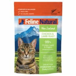 Feline Naturals - Chicken &amp; Lamb Feast Pouch Cat Food, 3-oz