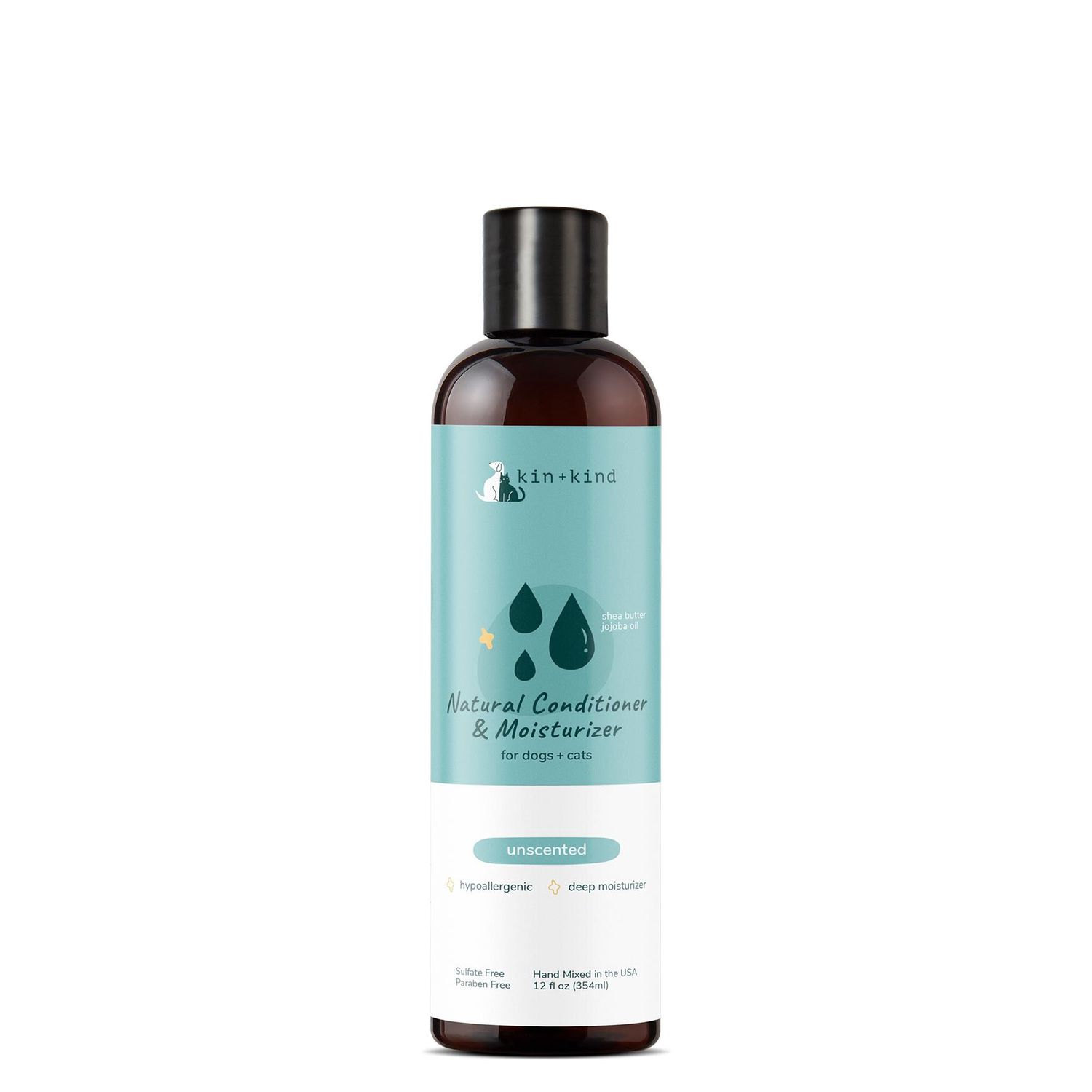 Kin + Kind - Natural Moisturizing Conditioner for Dogs &amp; Cats Unscented 12 oz