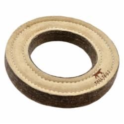 Tall Tails - NATURAL LEATHER AND WOOL RING TOY 7 INCHES