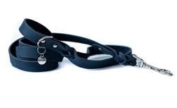 Euro Dog - Elegant leather leash, color: Navy