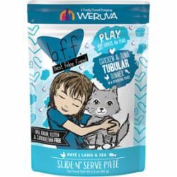Weruva - BFF Play Pate Lovers Chicken &amp; Tuna Tubular Wet Cat Food, 3-oz pouch