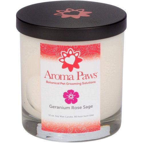Aroma Paws - Geranium Rose Sage Candle 12 oz.