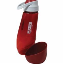 Kurgo -  The Gourd H2O Dog Water Bottle &amp; Bowl, 24-oz bottle, color: Red