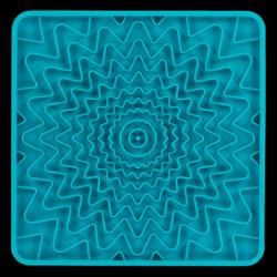 Messy Mutts - MESSY MUTTS DOG FRAMED SILICONE INTERACTIVE LICKING MAT 10IN X 10IN, color: Blue