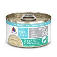 Weruva - Wx Phos Focused Tilapia &amp; Chicken Formula Grain-Free Puree Wet Cat Food, 3-oz