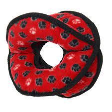 Tuffy - Utimate 4 Ring Dog Toy, Colour: red