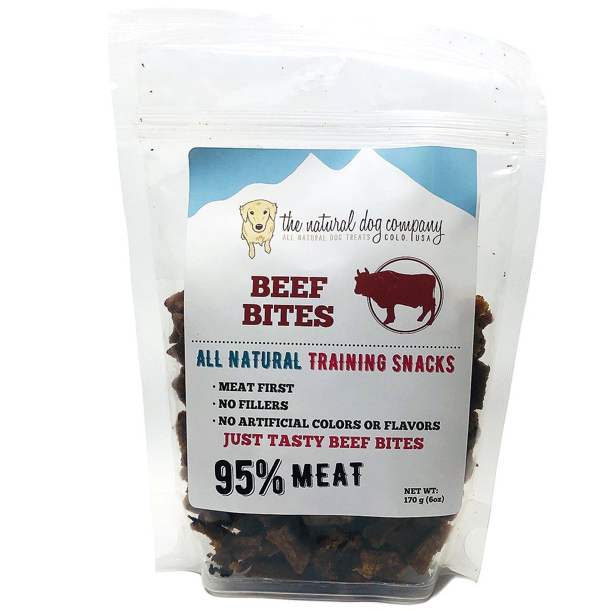 The Natural Dog Company - Beef Training bites, Size: 6.0 oz