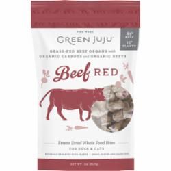 Green JUJU - Freeze-Dried Beef Red Treats for Dogs &amp; Cats 3 oz.