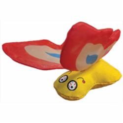 Yeowww - Butterfly Catnip Toy, Colour: Red