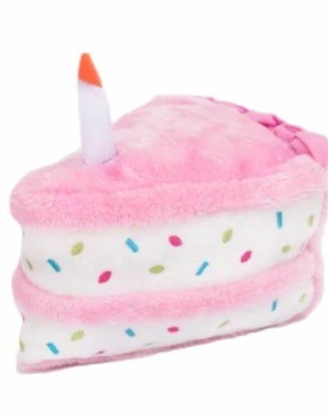 Zippy Paws - Birthday Cake Dog Toy, Colour: Pink