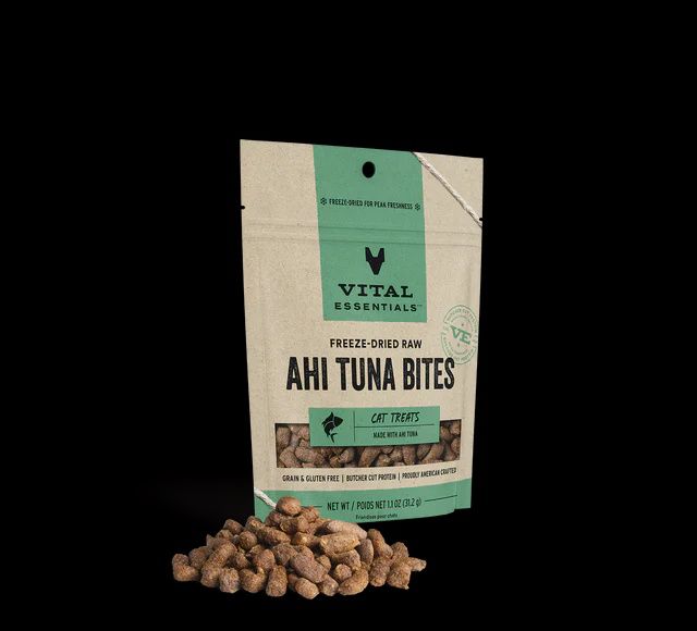 Vital Essentials - Ahi Tuna Bites Freeze Dried Raw Cat Treats 1.1oz