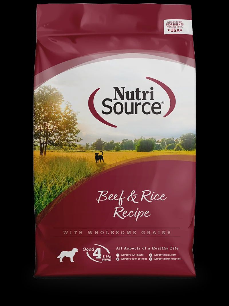 Nutrisource - Beef &amp; Rice Recipe Large Breed  Dry Dog Food, Size: 26#