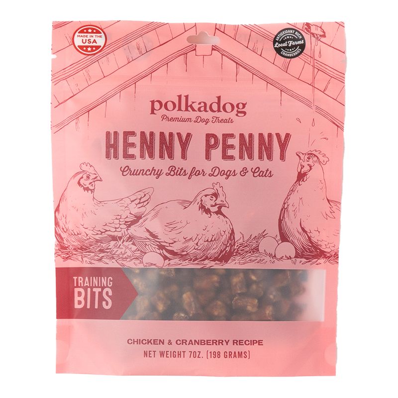 Polkadog - Henny Penny Chicken &amp; Cranberry Dog treats 8 oz., Shape: Bites