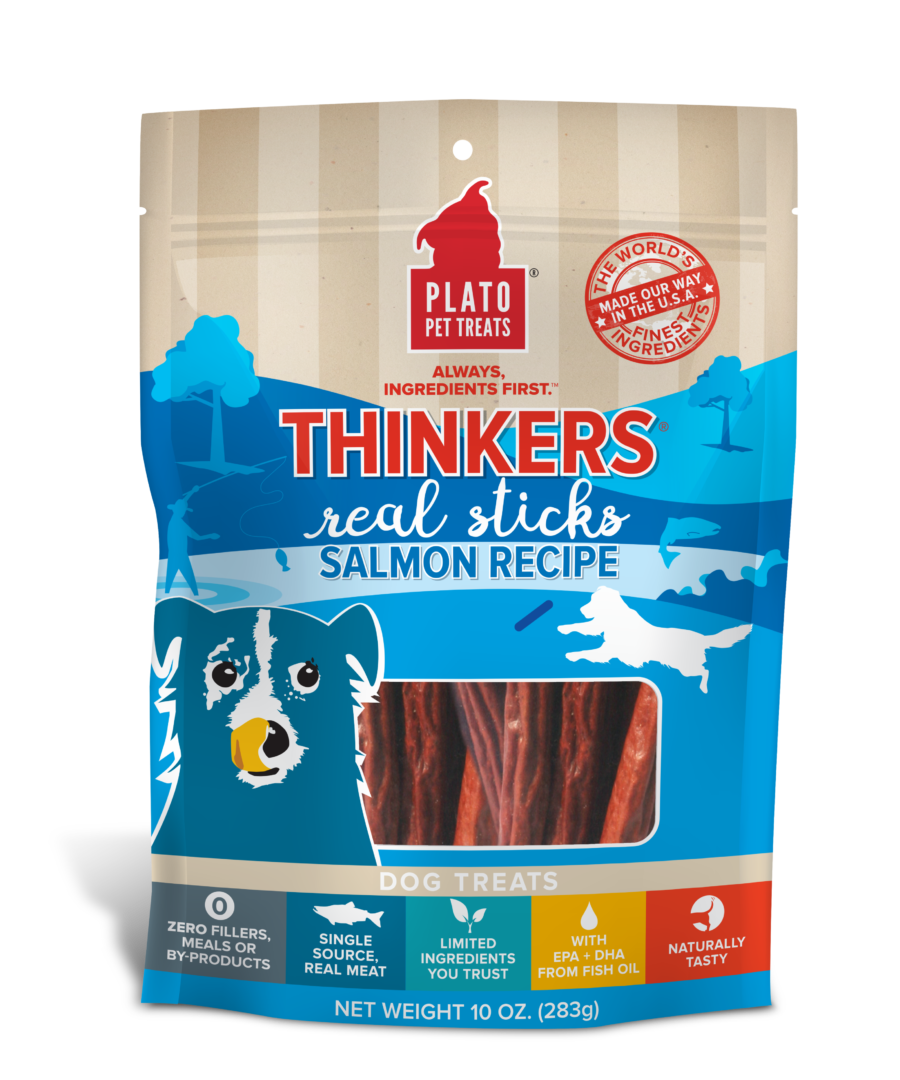Plato - Thinkers Salmon Sticks Dog Treats