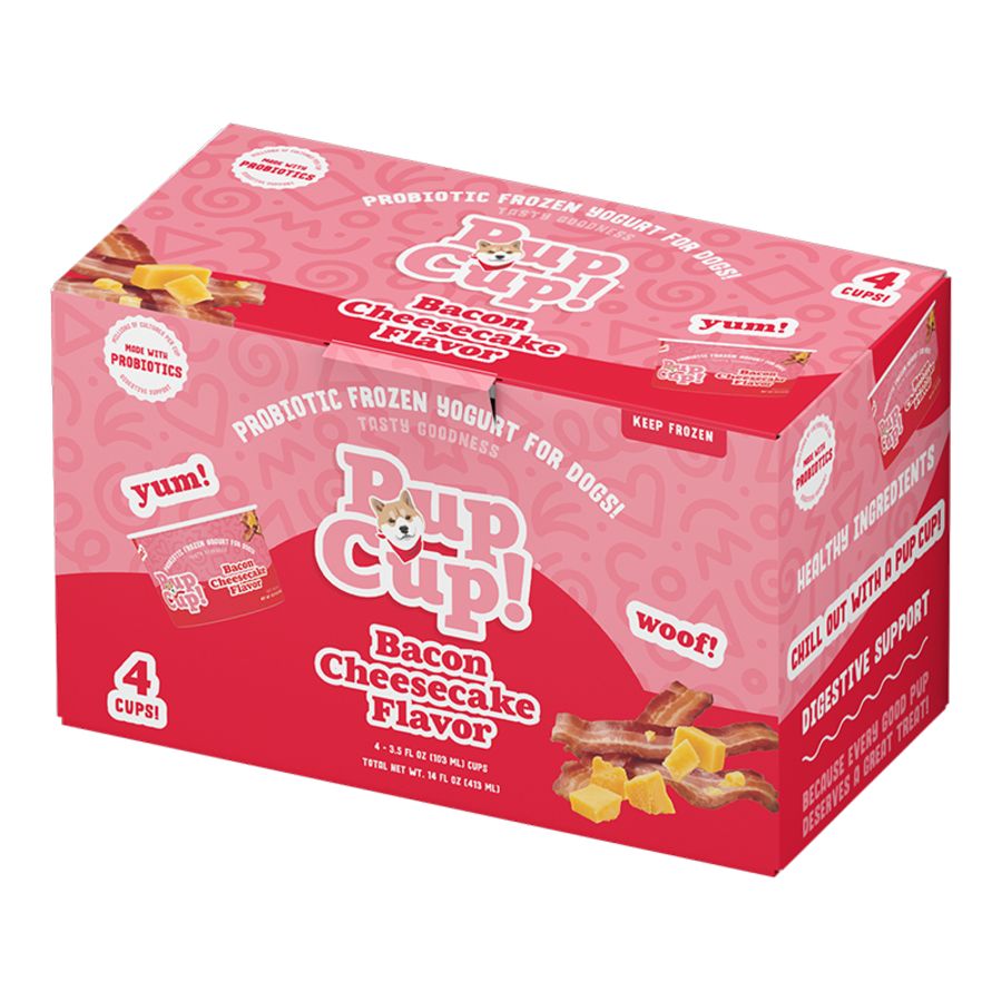 Pup Cup - Bacon Cheesecake Yogurt 3.5oz 4pk