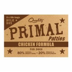 Primal - Frozen RAW Chicken Patties 18# Box