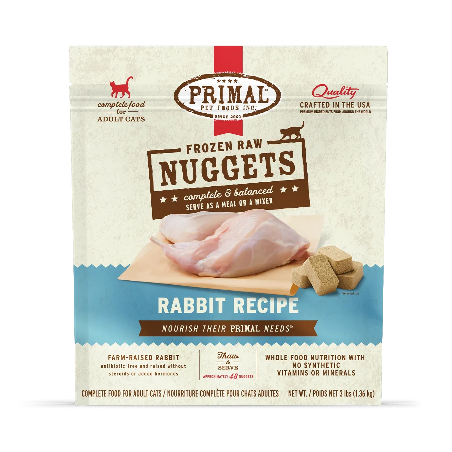 Primal - RAW Rabbit Nuggets Cat 3#