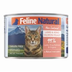 Feline Natural - Lamb &amp; King Salmon Wet Cat Food 6 oz.