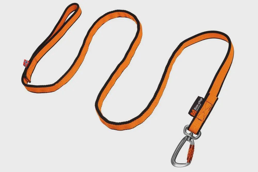 Non-Stop Dogwear - Bungee Dog Leash Black/Orange 2m/23mm