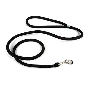 Yellow Dog - Round Braided Rope Lead 6ft., Colour: Black