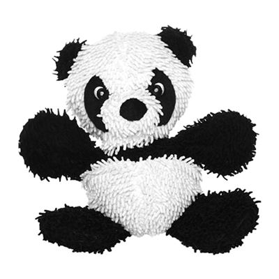Tuffy - Microfiber Ball Panda, Size: Large