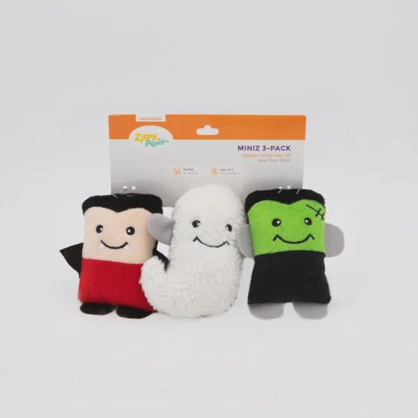 Zippy Paws - Halloween Miniz Monsters 3 pack Dog Toy