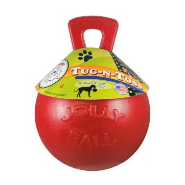 Jolly Pet -  Tug-N-Toss Dog Toy, Colour: Red, Size: 10 Inch