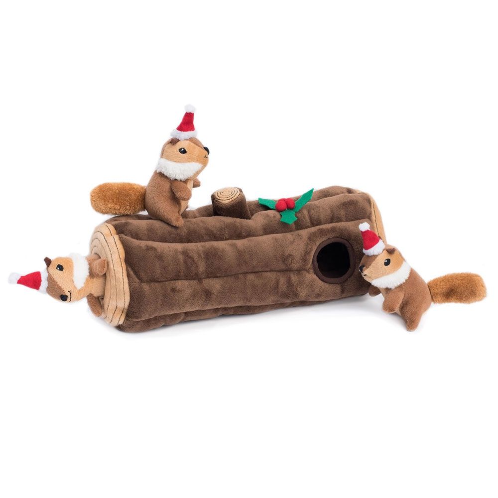 ZippyPaws - Yule Log Holliday burrow toy