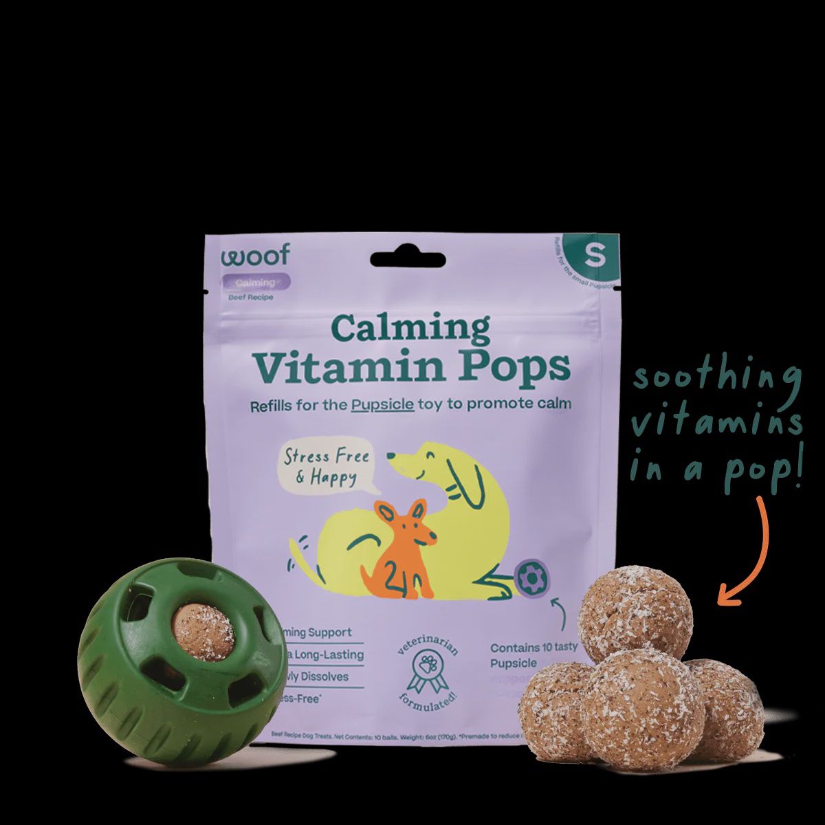 Woof - Pupsicle Calming Vitamin Pops, Size: small