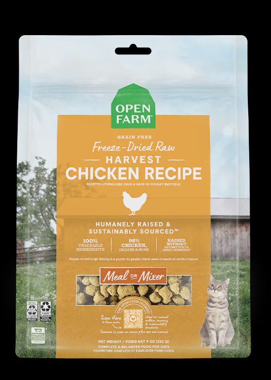 Open Farm - Harvest Chicken Freeze Dried Raw Cat Food