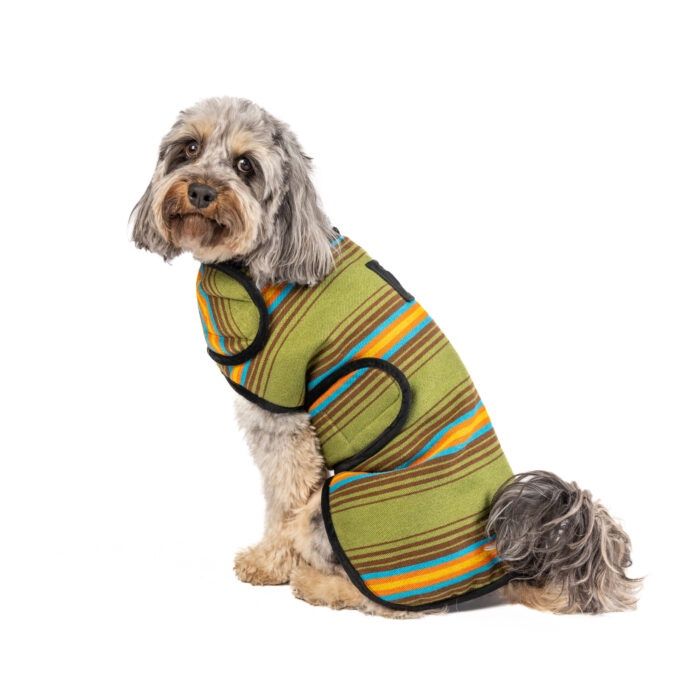 Chilly Dog - Camp Green Blanket Coat, Size: XS