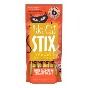 Tiki Cat - Stix Salmon in Gravy Grain-Free Wet Cat Treat, 3-oz pouch