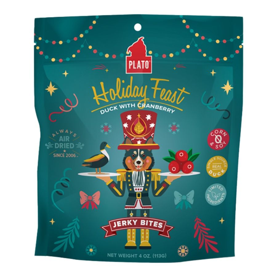 Plato - Holiday Feast Duck and Cranberry Dog Treats 4oz