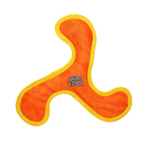 Tuffy - Duraforce Boomerang Dog Toy, color: Tiger Orange