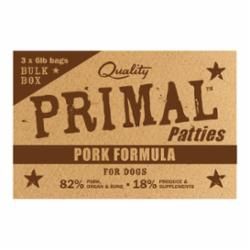Primal - Frozen RAW Pork Patties 18# Box