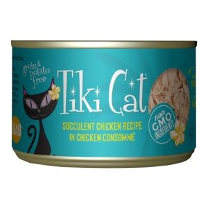 Tiki Cat - Luau Succulent Chicken in Chicken Consomme Grain-Free Canned Cat Food, 6-oz/ Single Can, Size: 6.0 oz/Single