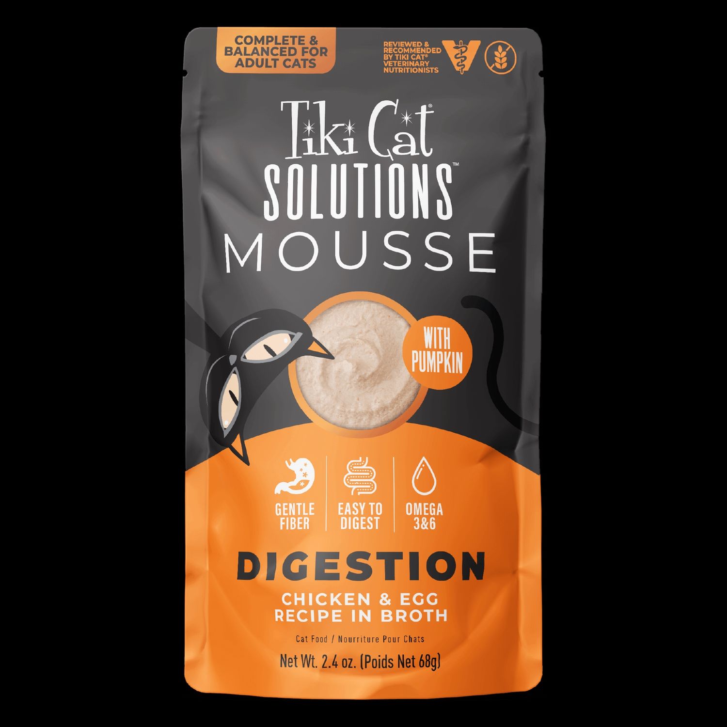 Tiki Cat - Solutions Mousse Digestion Chicken, Egg &amp; Pumpkin 2.5oz.