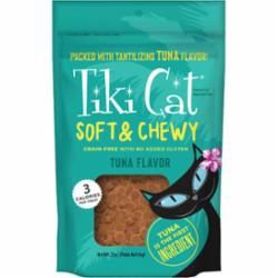 Tiki Cat -  Soft &amp; Chewy Tuna Flavor Grain-Free Cat Treats, 2-oz pouch