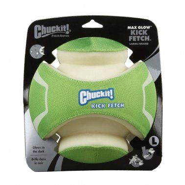 Chuckit - Kick Fetch Max Glow Fetch Dog Toy, Size: Small