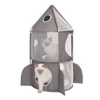 Catit - Vesper Rocket - Grey - 50 x 50 x 90 cm (19.6 in x 19.6 in x 35.4 in)