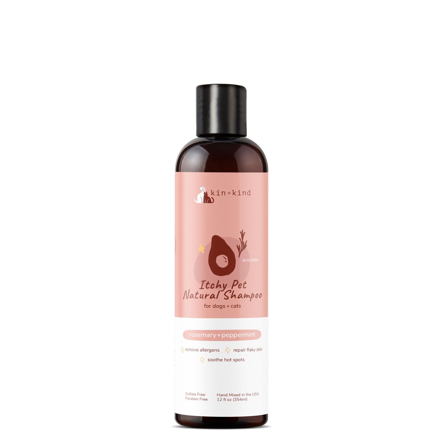 Kin + Kind - Organic Dog Shampoo 12 OZ., Formula: Rosemary &amp; Peppermint 12 oz